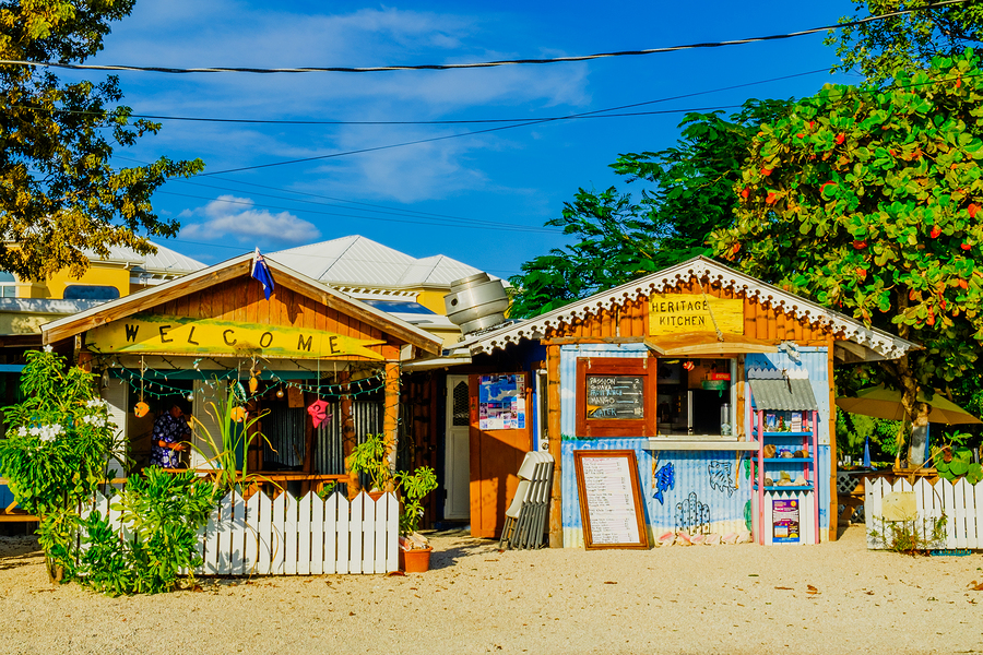 Grand Cayman, Cayman Islands, Nov 2016, Local Restaurant In The